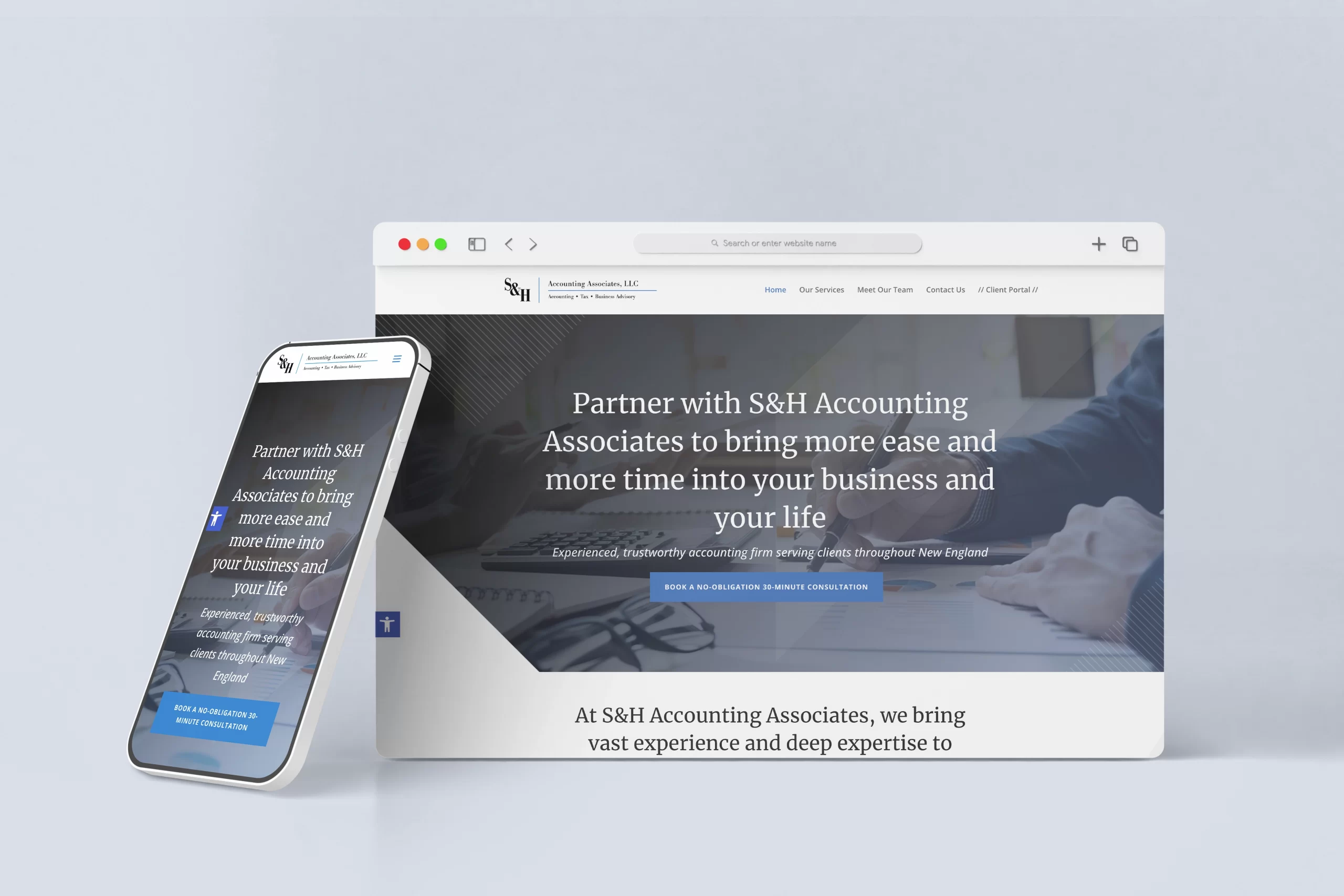 S&H Accounting Associates - Accounting Firm Website Redesign