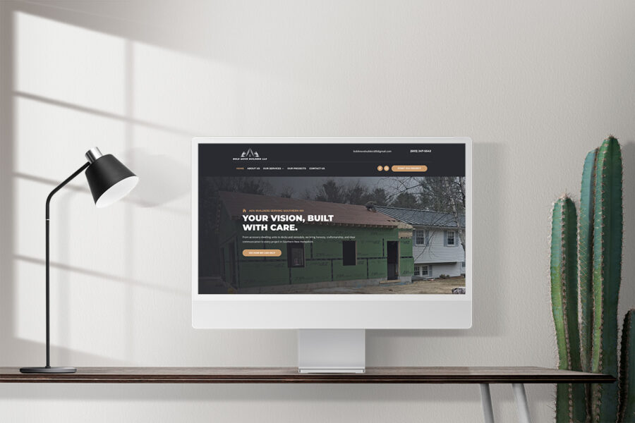 Web Design for Contractors - Mock up of new website for Bold Move Builders